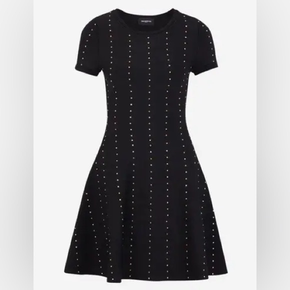 The Kooples | Women’s Black A-Line Skater Mini Dress Size 1 XS - Picture 4 of 13